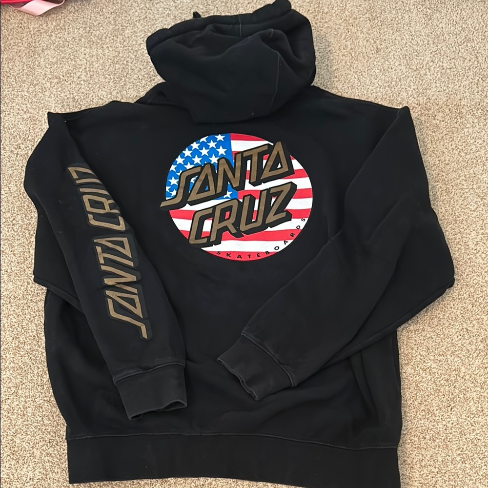 Santa Cruz Skateboards Black Hoodie for Men